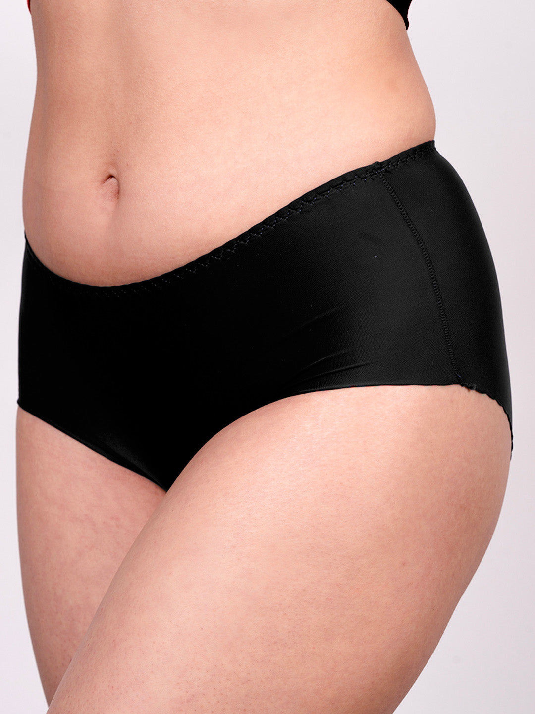 revoue black tube bra & revoue seamless black hipster panty combo