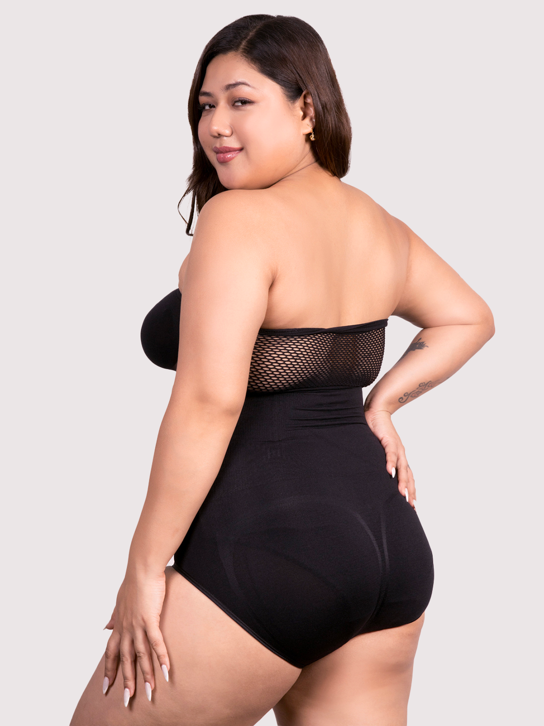 revoue high waist tummy control cotton spandex bikini shapewear