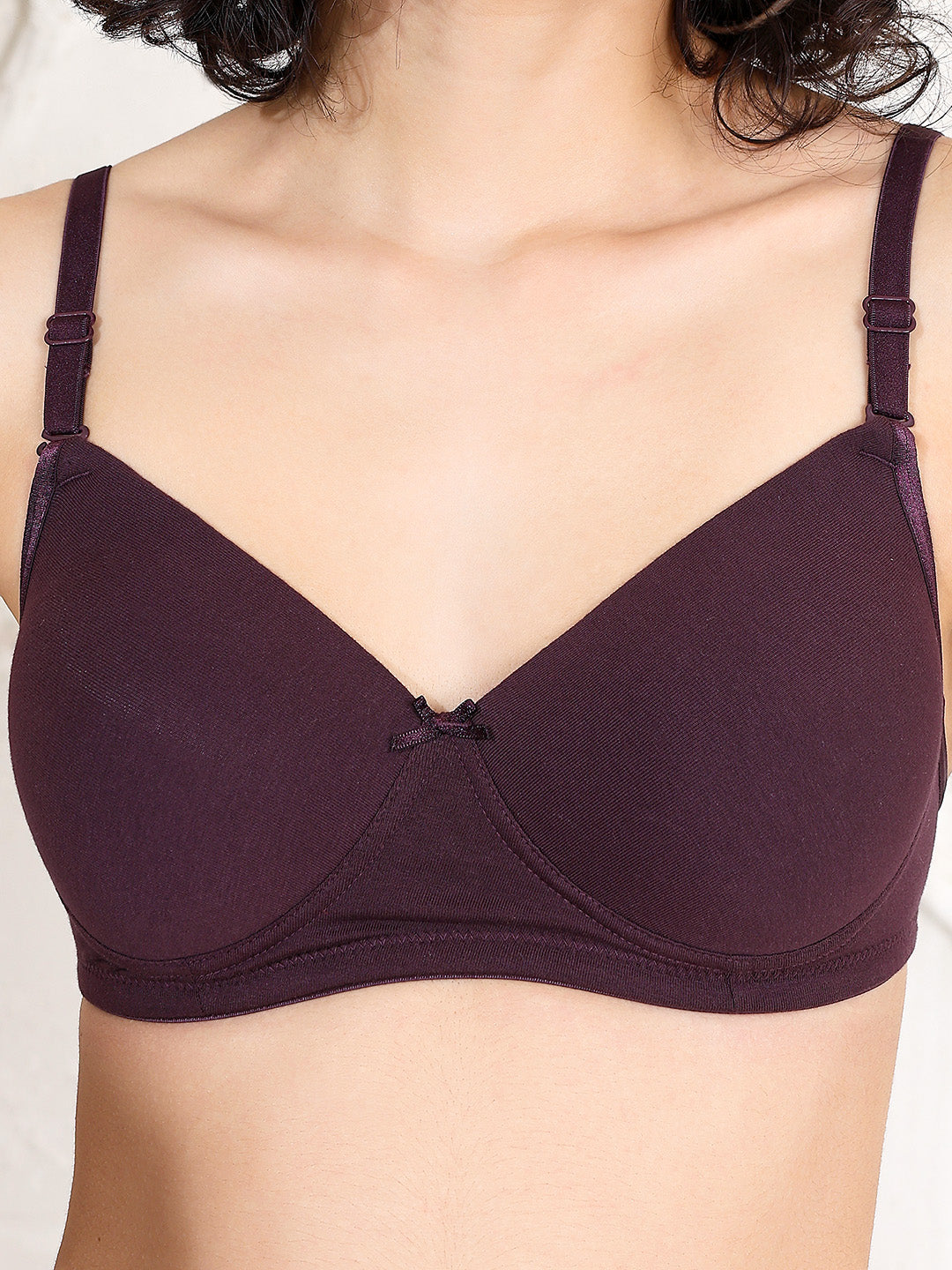 Women's Cotton Rich lightly Padded T-Shirt Bra - backless, Everyday Comfort