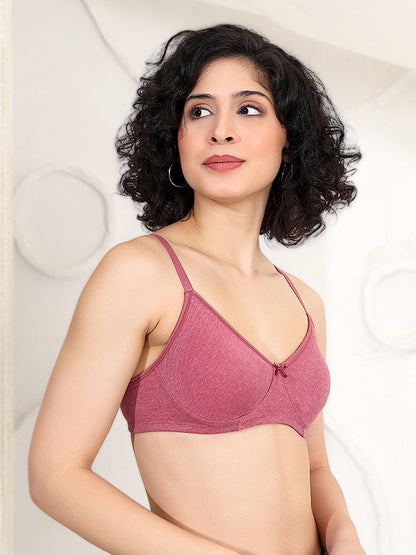 revoue everyday premium antimicrobial non-padded wirefree pure cotton 3/4th coverage t-shirt bra