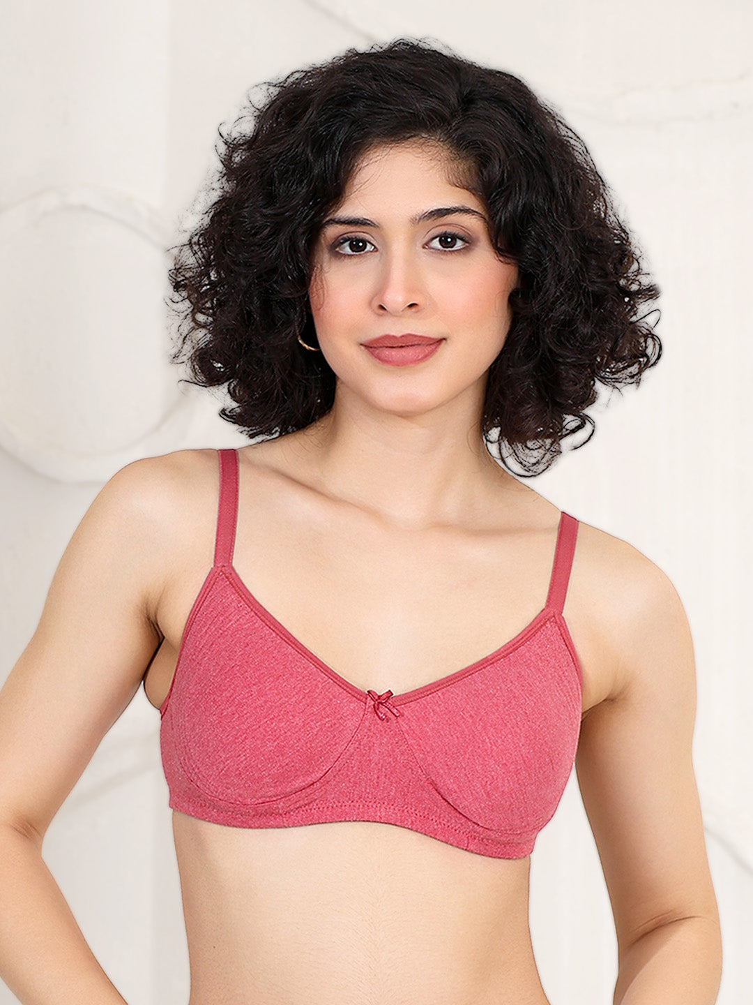 revoue everyday premium antimicrobial non-padded wirefree pure cotton 3/4th coverage t-shirt bra