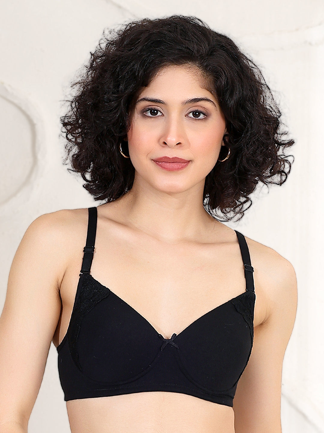 Everyday Comfort Bra - Lightly Padded, Seamless, T-Shirt Style with Side Lace