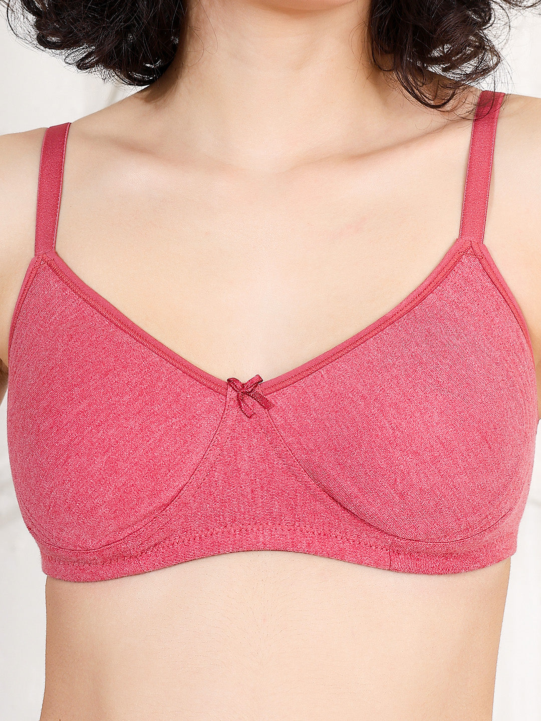 revoue everyday premium antimicrobial non-padded wirefree pure cotton 3/4th coverage t-shirt bra