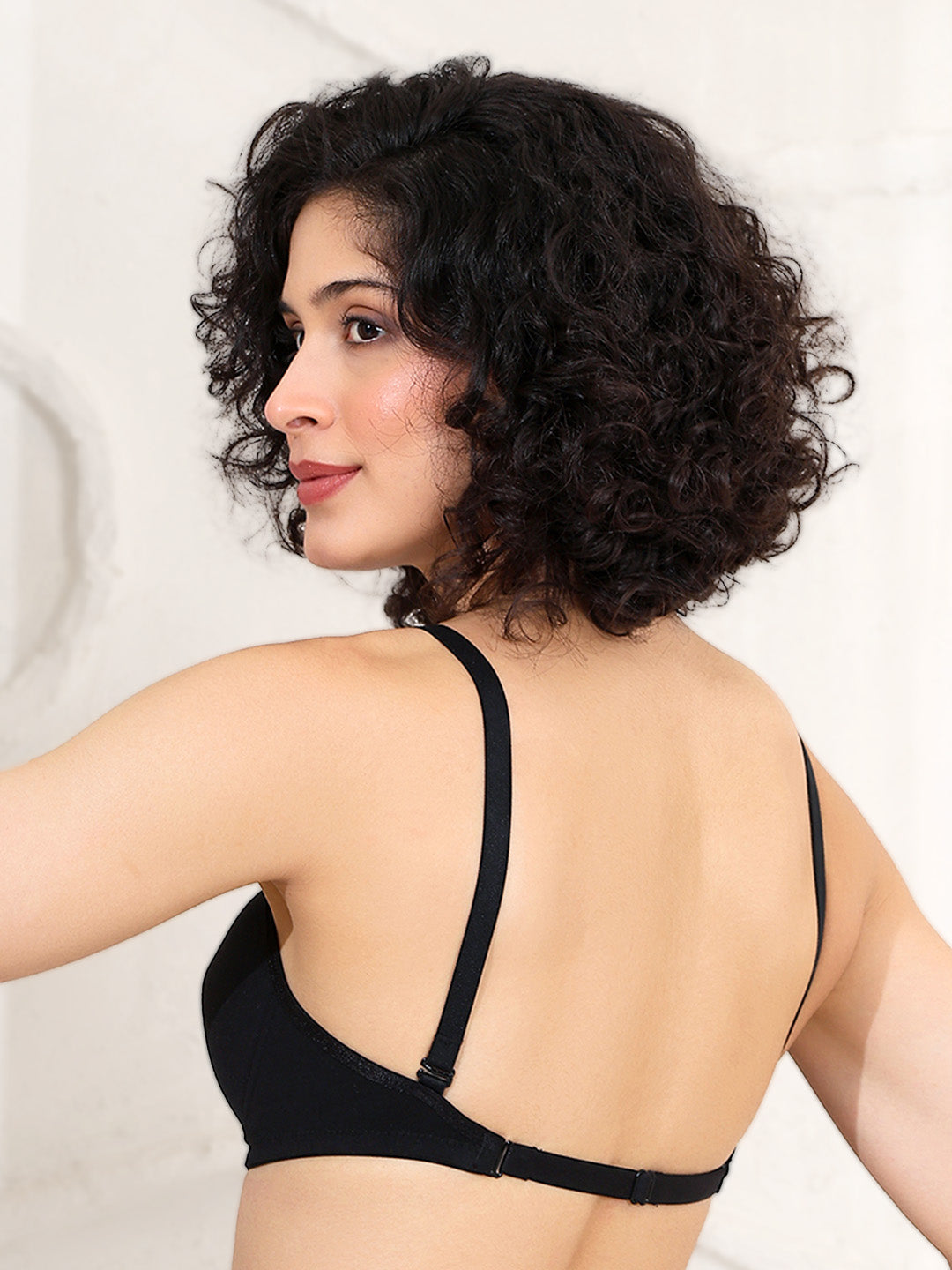 Women's Cotton Rich lightly Padded T-Shirt Bra - backless, Everyday Comfort