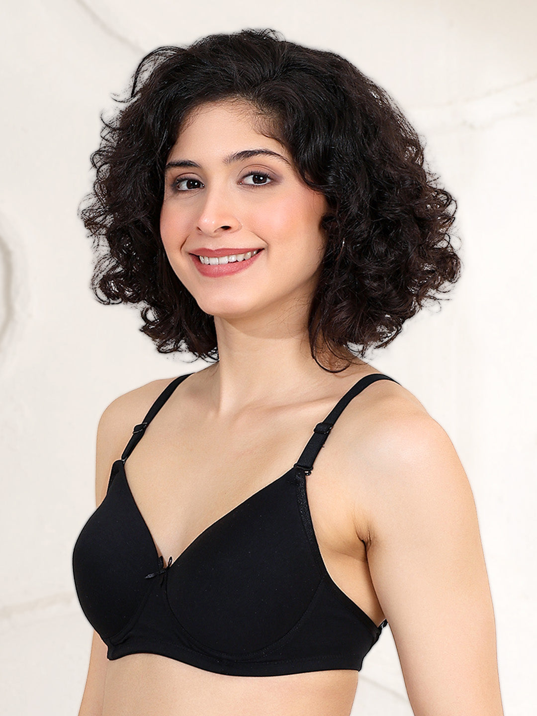 Women's Cotton Rich lightly Padded T-Shirt Bra - backless, Everyday Comfort