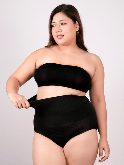 revoue high waist tummy control cotton spandex bikini shapewear