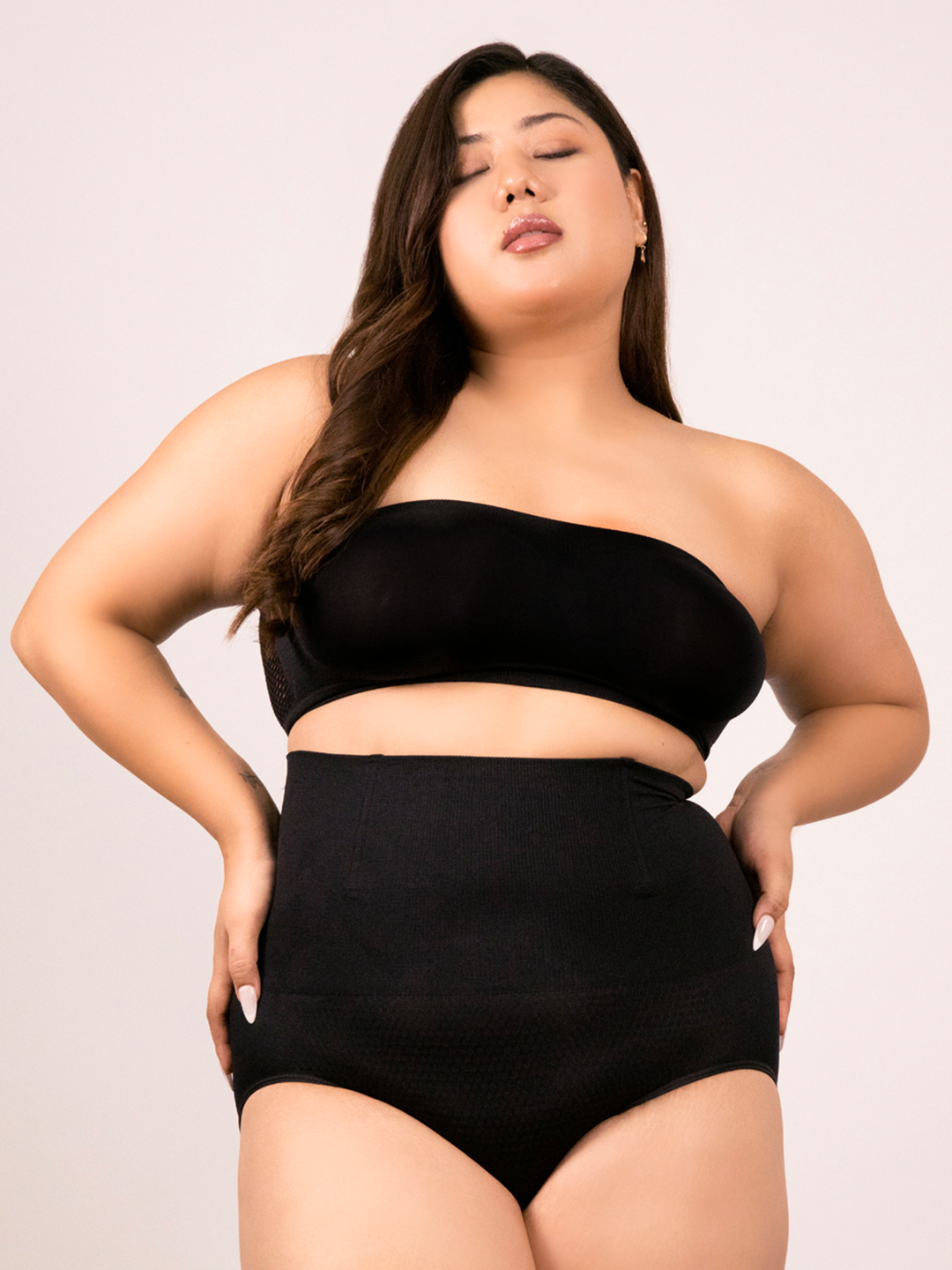 revoue high waist tummy control cotton spandex bikini shapewear