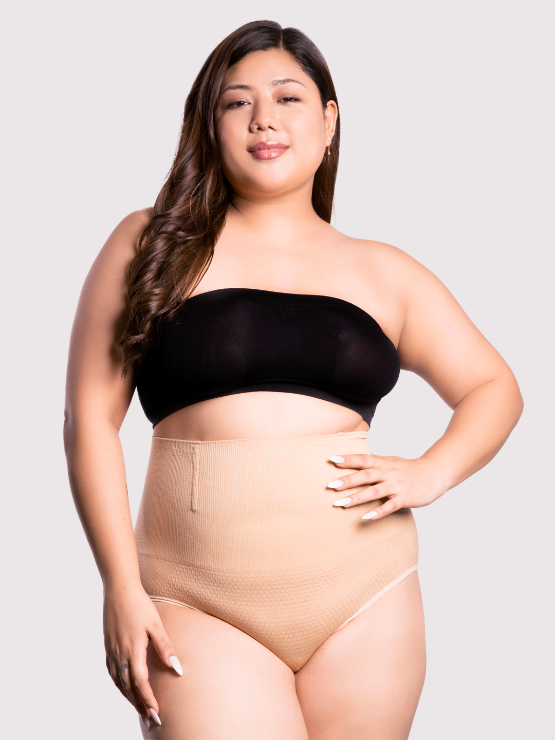 revoue high waist tummy control cotton spandex bikini shapewear