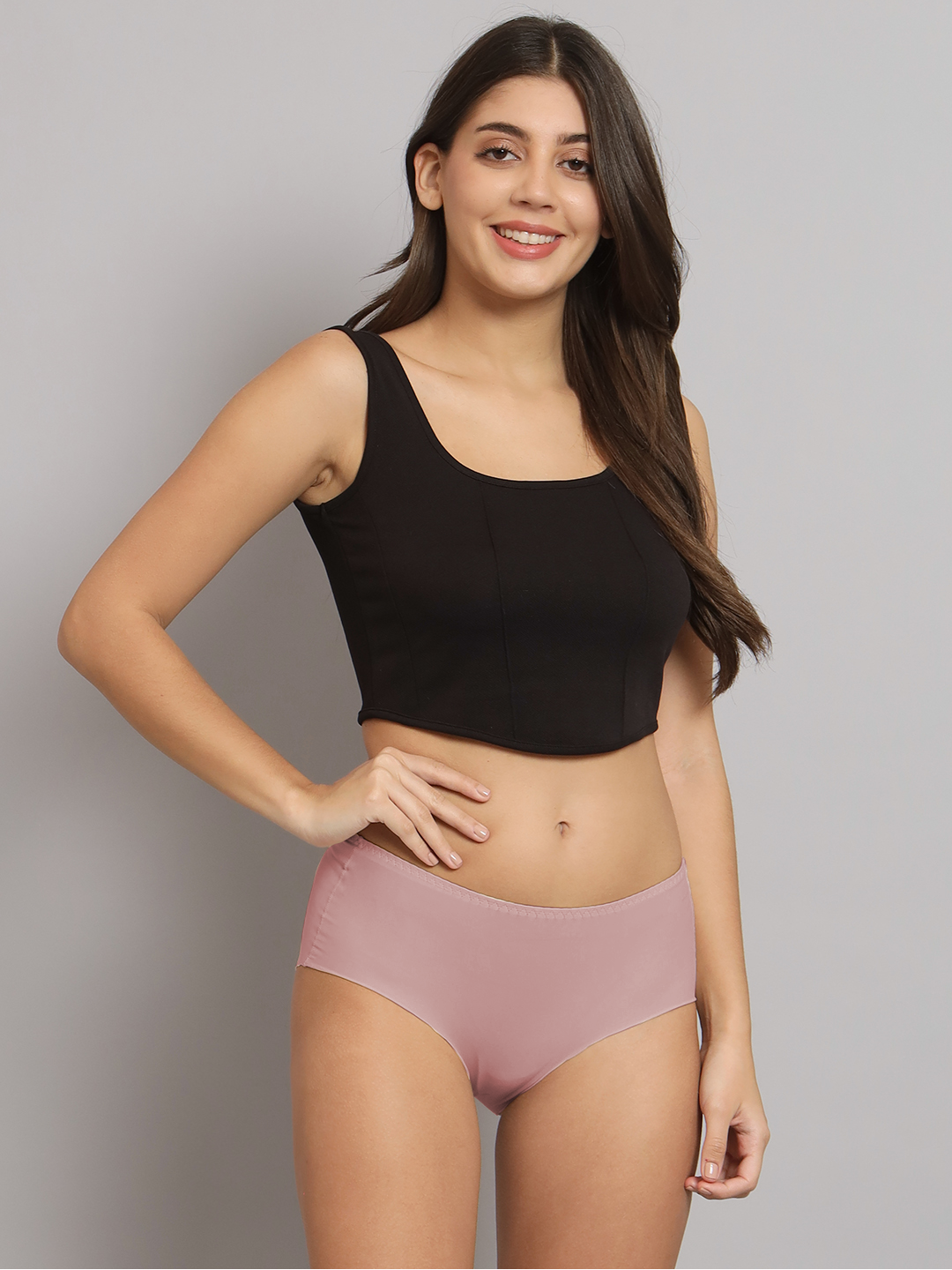 revoue invisible panty line seamless laser cut medium rise full coverage hipster panty