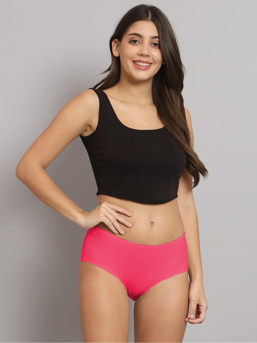 revoue invisible panty line seamless laser cut medium rise full coverage hipster panty