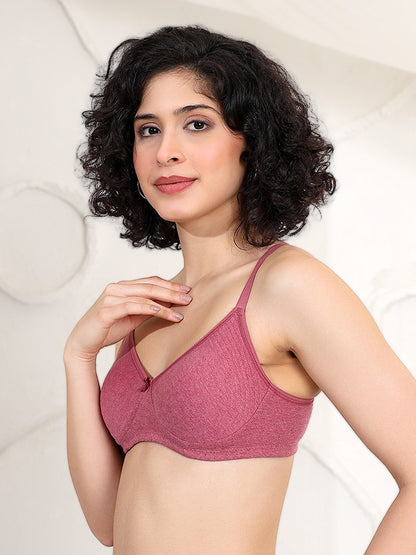 revoue everyday premium antimicrobial non-padded wirefree pure cotton 3/4th coverage t-shirt bra