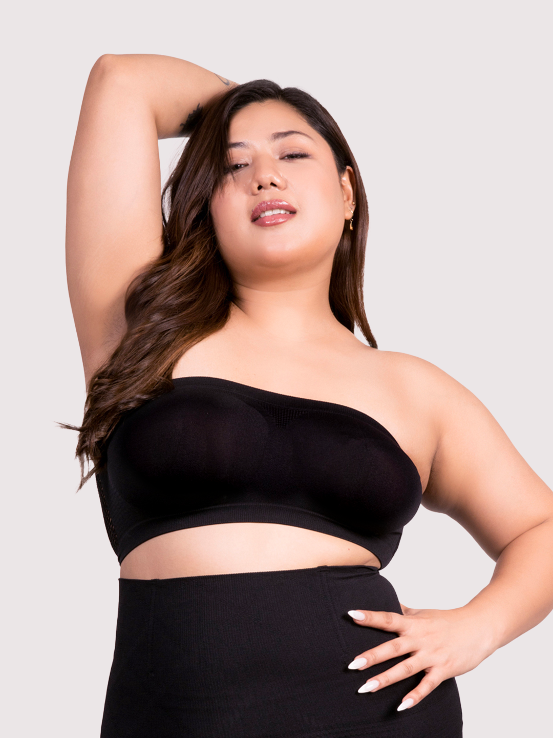 revoue wirefree strapless nylon elastane full coverage tube bra