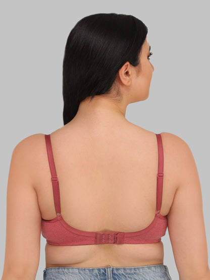 revoue everyday premium antimicrobial non-padded wirefree pure cotton 3/4th coverage t-shirt bra