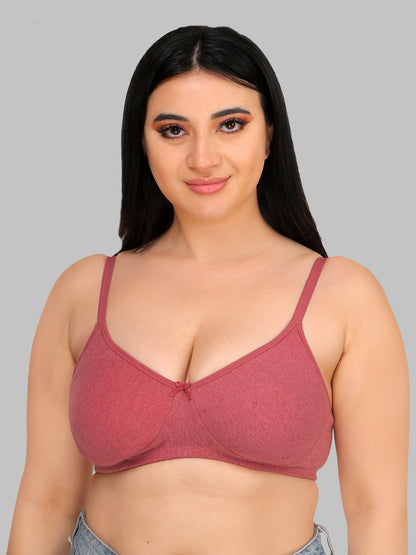 revoue everyday premium antimicrobial non-padded wirefree pure cotton 3/4th coverage t-shirt bra