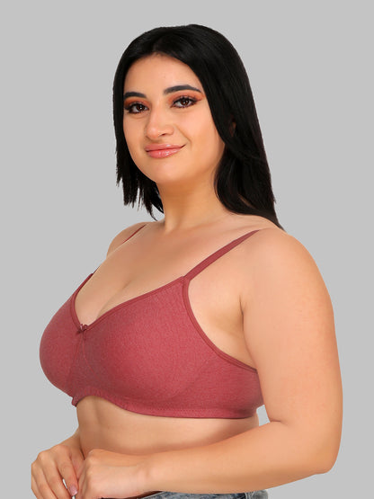 revoue everyday premium antimicrobial non-padded wirefree pure cotton 3/4th coverage t-shirt bra
