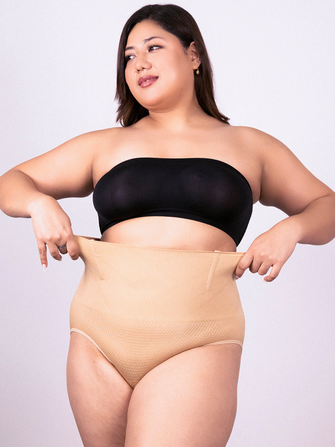 revoue high waist tummy control cotton spandex bikini shapewear