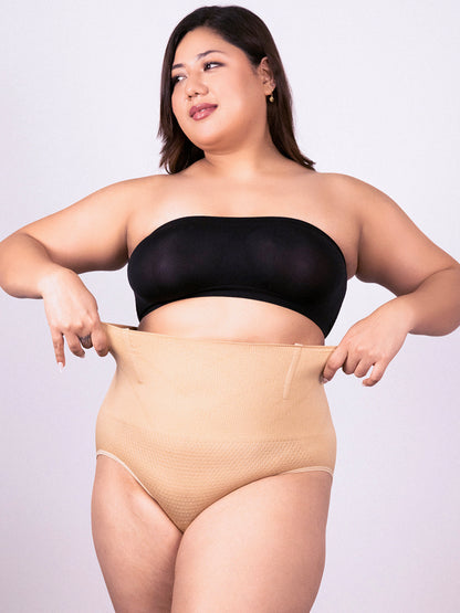revoue high waist tummy control cotton spandex bikini shapewear