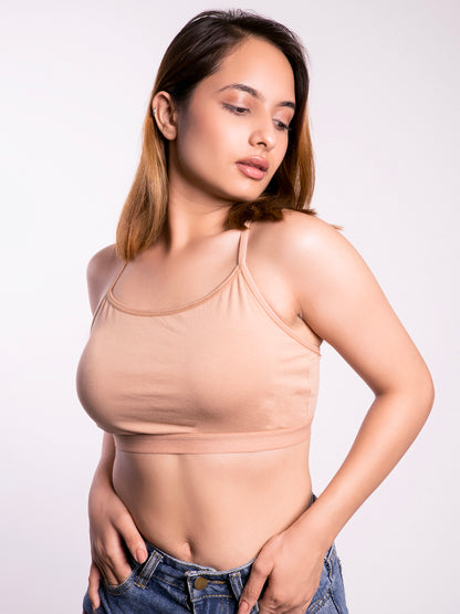 revoue trendy stretch wirefree cotton elastane full coverage teenage bra