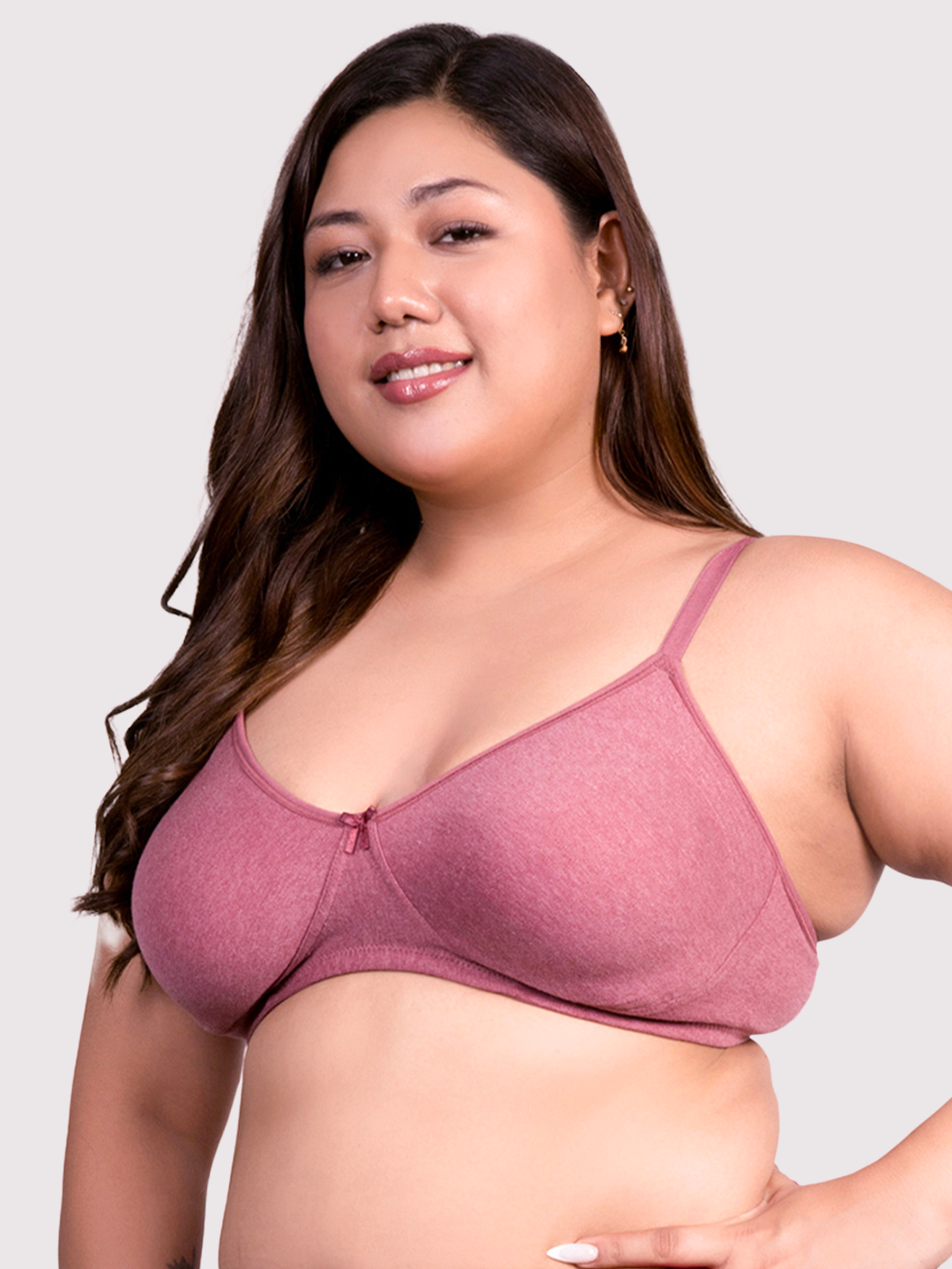 revoue everyday premium antimicrobial non-padded wirefree pure cotton 3/4th coverage t-shirt bra