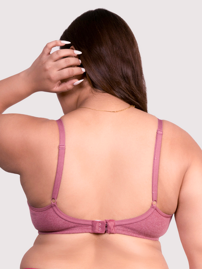 revoue everyday premium antimicrobial non-padded wirefree pure cotton 3/4th coverage t-shirt bra