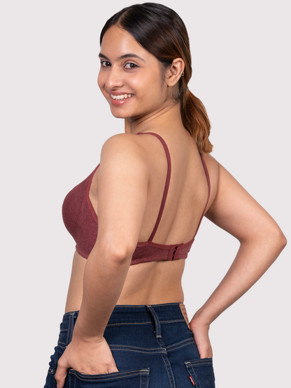 revoue everyday antimicrobial non-padded wirefree pure cotton 3/4th coverage t-shirt bra