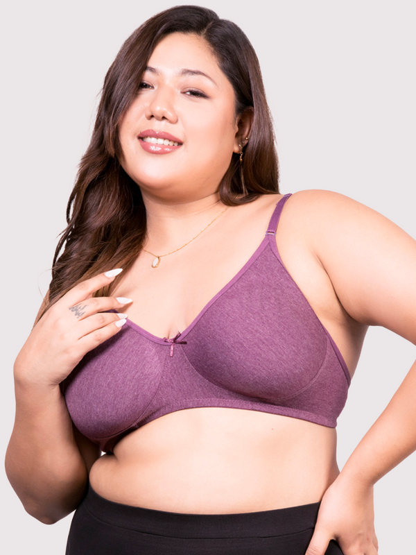 Revoue Everyday Antimicrobial Non-Padded Wirefree Pure Cotton 3/4th Coverage T-Shirt Bra