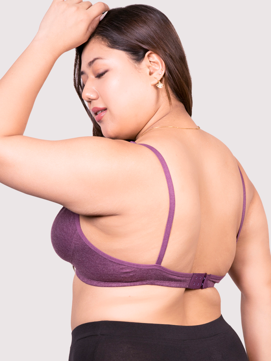 revoue everyday antimicrobial non-padded wirefree pure cotton 3/4th coverage t-shirt bra