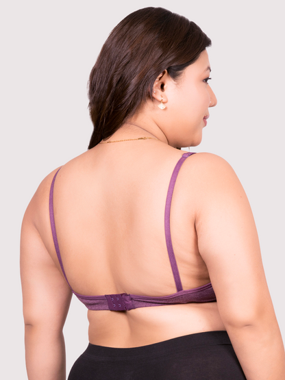 revoue everyday antimicrobial non-padded wirefree pure cotton 3/4th coverage t-shirt bra