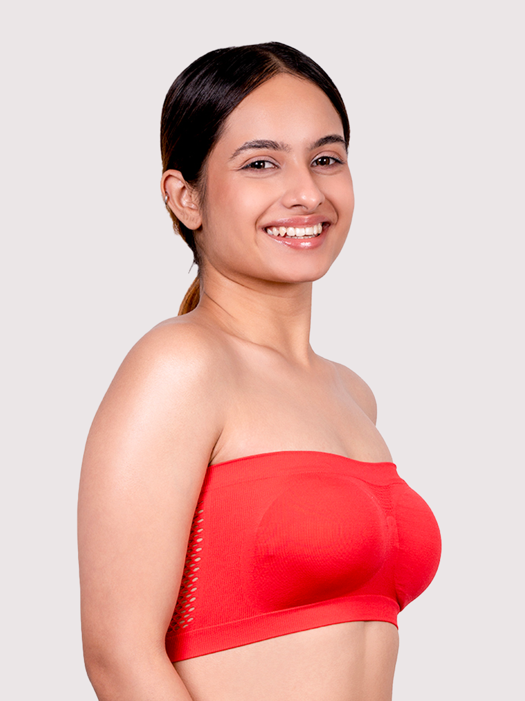 revoue wirefree strapless nylon elastane full coverage tube bra