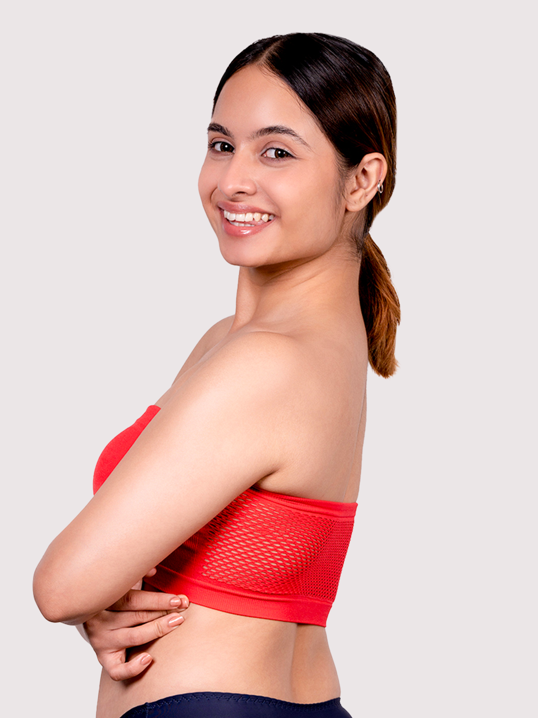revoue wirefree strapless nylon elastane full coverage tube bra